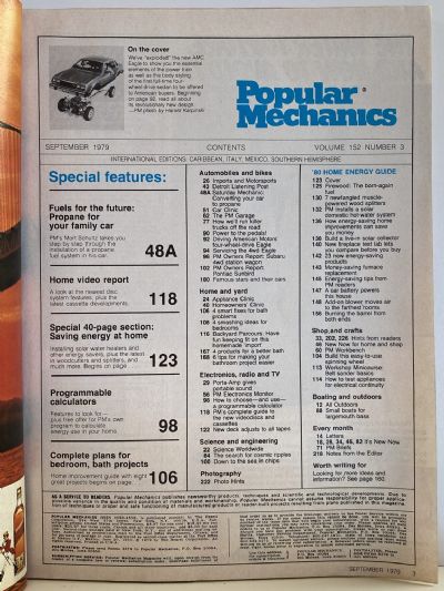 VINTAGE MAGAZINE: Popular Mechanics - Vol. 152, No. 3 - September 1979