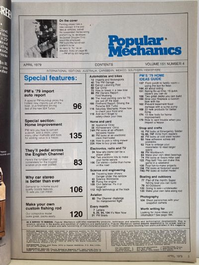 VINTAGE MAGAZINE: Popular Mechanics - Vol. 151, No. 4 - April 1979