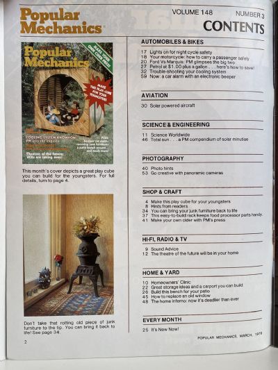VINTAGE MAGAZINE: Popular Mechanics - Vol. 148, No. 3 - March 1979