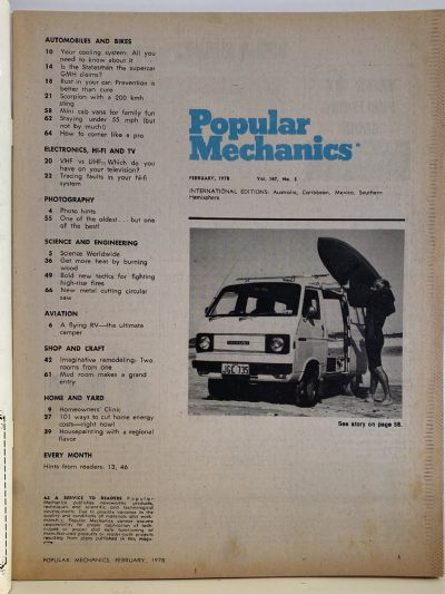 VINTAGE MAGAZINE: Popular Mechanics - Vol. 147, No. 5 - February 1978