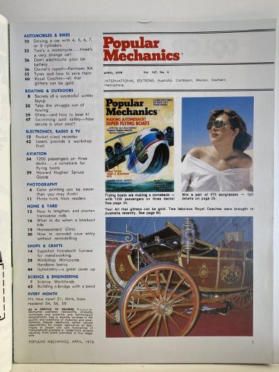 VINTAGE MAGAZINE: Popular Mechanics - Vol. 147, No. 4 - April 1978