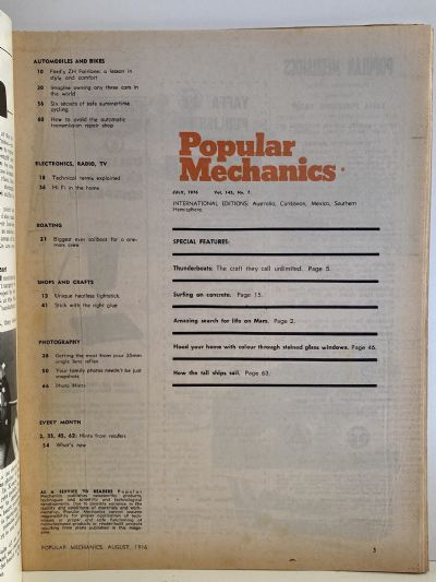 VINTAGE MAGAZINE: Popular Mechanics - Vol. 145, No. 7 - August 1976