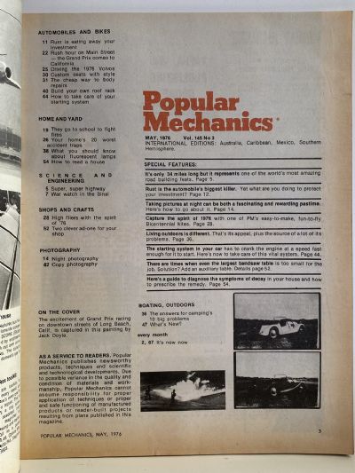 VINTAGE MAGAZINE: Popular Mechanics - Vol. 145, No. 3 - May 1976