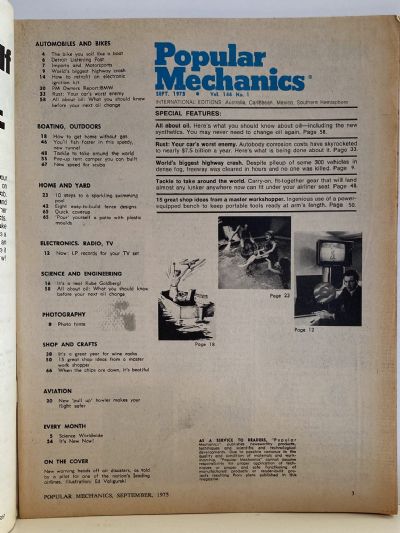 VINTAGE MAGAZINE: Popular Mechanics - Vol. 144, No. 1 - September 1975