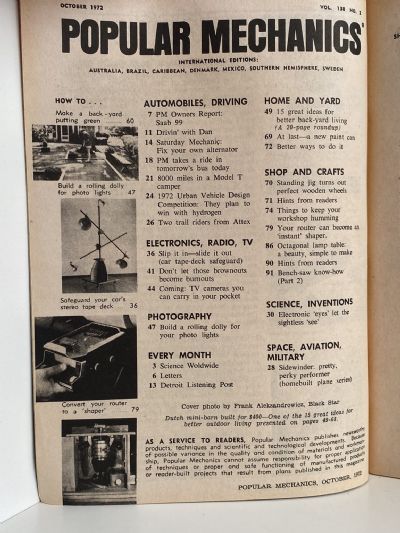 VINTAGE MAGAZINE: Popular Mechanics - Vol. 138, No. 2 - October 1972