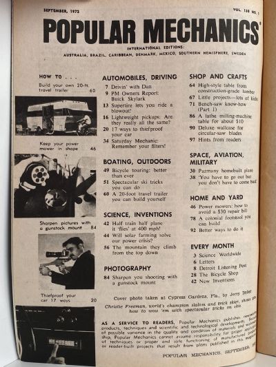 VINTAGE MAGAZINE: Popular Mechanics - Vol. 138, No. 1 - September 1972