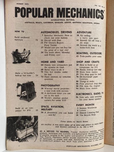 VINTAGE MAGAZINE: Popular Mechanics - Vol. 137, No. 6 - August 1972