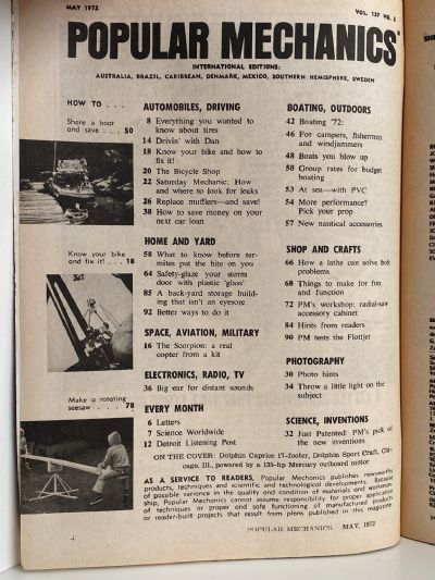 VINTAGE MAGAZINE: Popular Mechanics - Vol. 137, No. 3 - May 1972