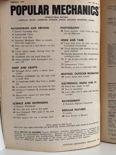 VINTAGE MAGAZINE: Popular Mechanics - Vol. 136, No. 6 - February 1972
