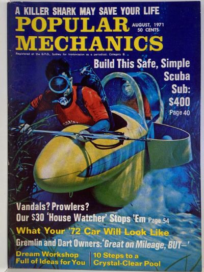 VINTAGE MAGAZINE: Popular Mechanics - Vol. 135, No. 6 - August 1971 