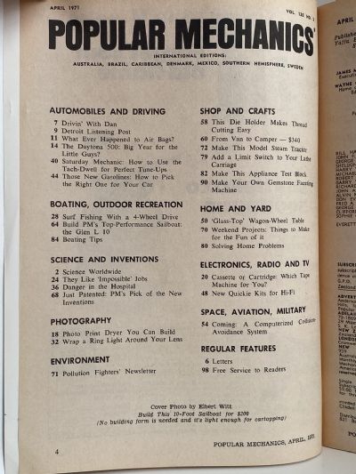 VINTAGE MAGAZINE: Popular Mechanics - Vol. 135, No. 2 - April 1971