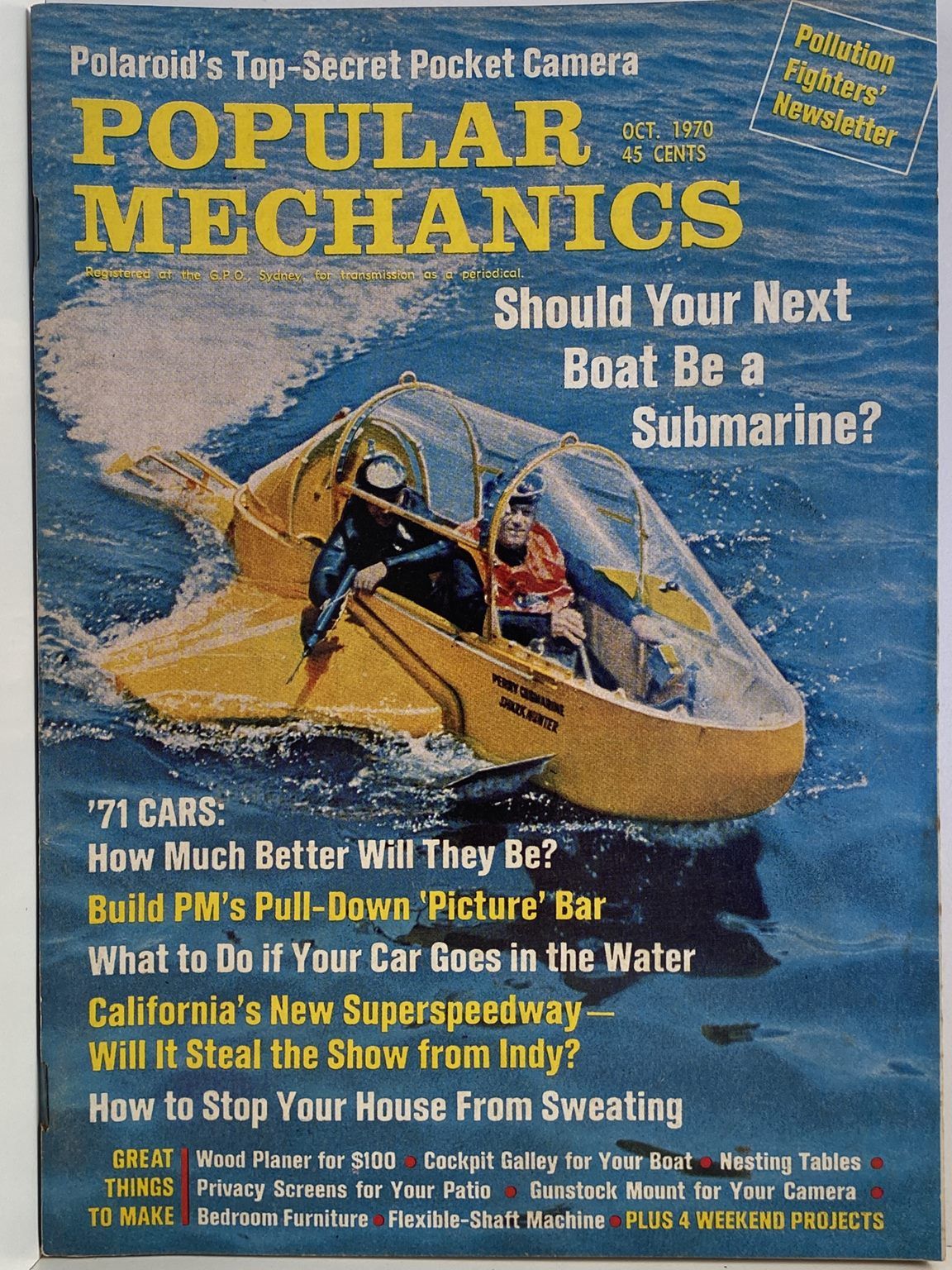VINTAGE MAGAZINE: Popular Mechanics - Vol. 134, No. 2 - October 1970