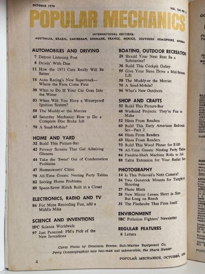 VINTAGE MAGAZINE: Popular Mechanics - Vol. 134, No. 2 - October 1970