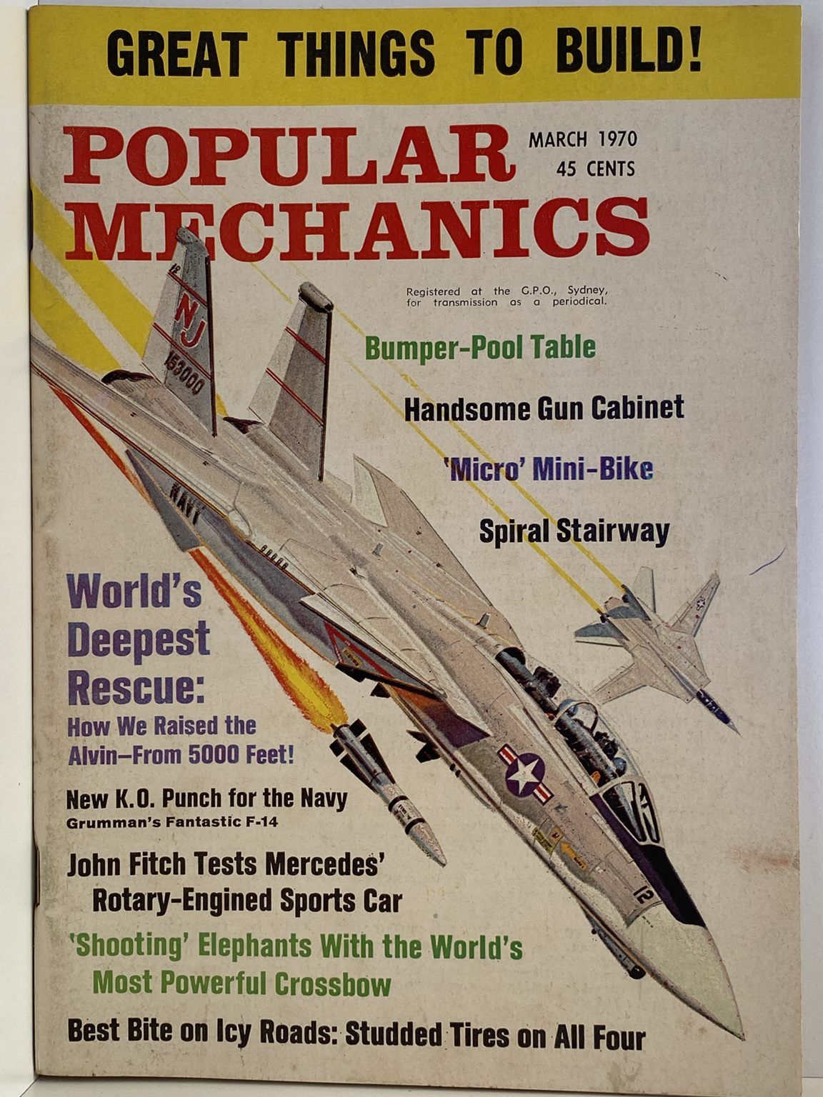 VINTAGE MAGAZINE: Popular Mechanics - Vol. 133, No. 1 - March 1970