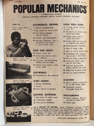 VINTAGE MAGAZINE: Popular Mechanics - Vol. 139, No. 4 - June 1973