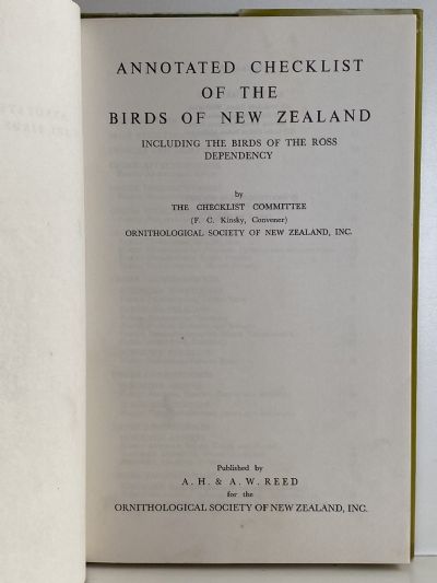 ANNOTATED CHECKLIST OF THE BIRDS OF NEW ZEALAND