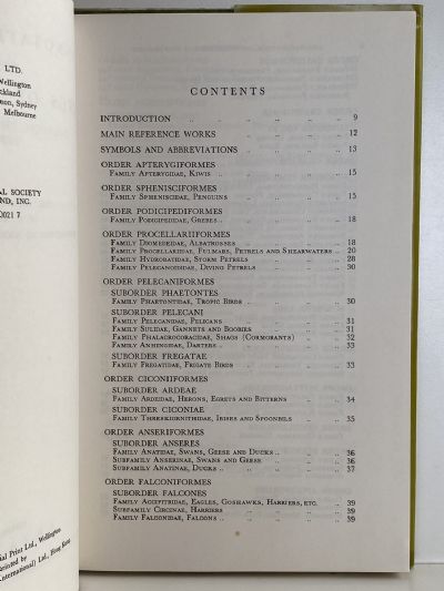 ANNOTATED CHECKLIST OF THE BIRDS OF NEW ZEALAND