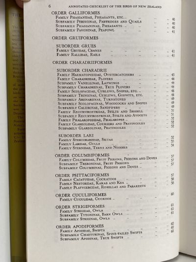 ANNOTATED CHECKLIST OF THE BIRDS OF NEW ZEALAND