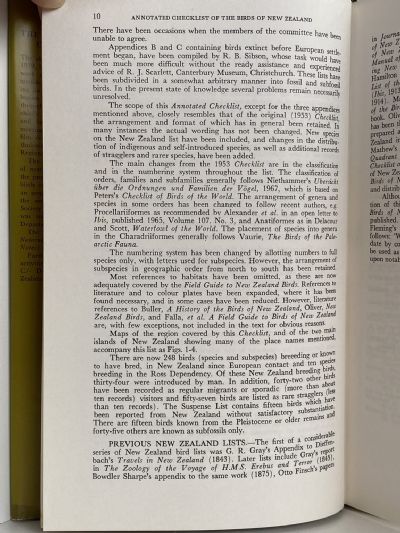 ANNOTATED CHECKLIST OF THE BIRDS OF NEW ZEALAND