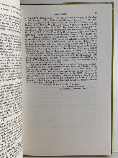 ANNOTATED CHECKLIST OF THE BIRDS OF NEW ZEALAND