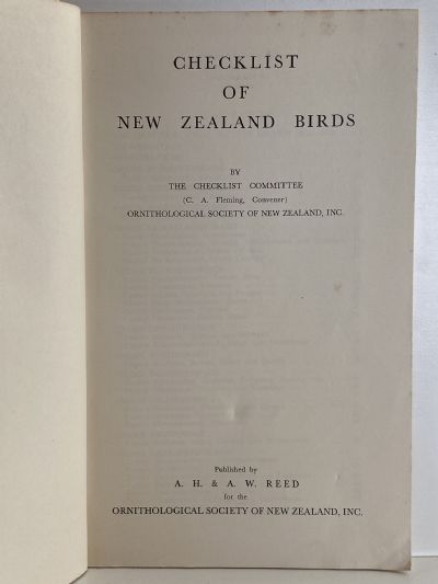 CHECKLIST OF NEW ZEALAND BIRDS