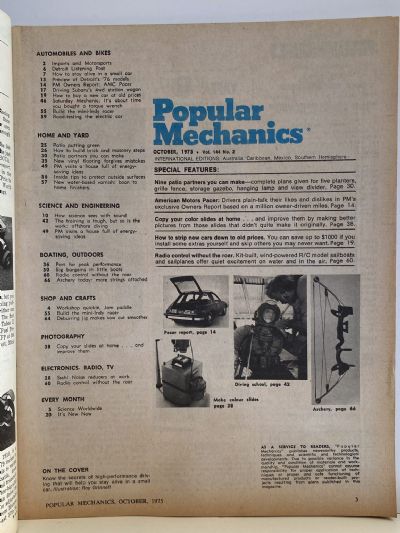 VINTAGE MAGAZINE: Popular Mechanics - Vol. 144, No. 2 - October 1975