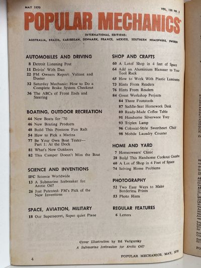 VINTAGE MAGAZINE: Popular Mechanics - Vol. 133, No. 3 - May 1970