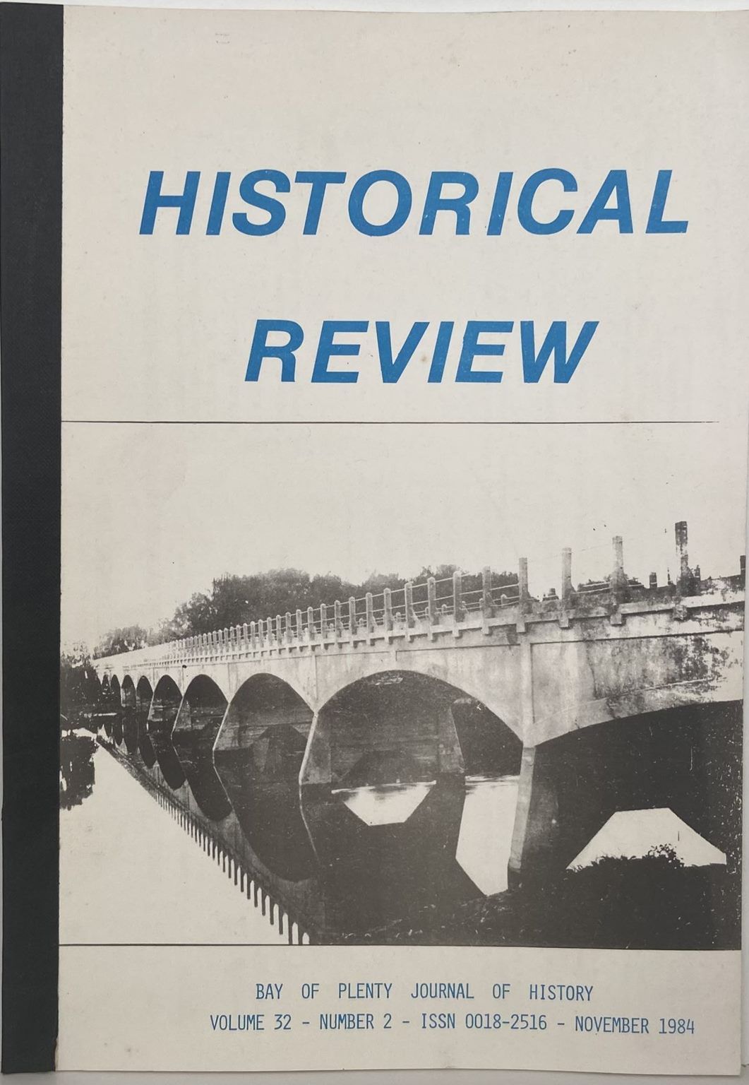 HISTORICAL REVIEW: Bay of Plenty Journal of History - Vol. 32, No. 2 - Nov 1984