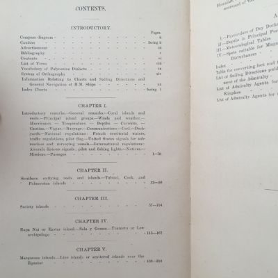 Pacific Islands Pilot Vol III (Eastern Groups) Fifth Edition 1920