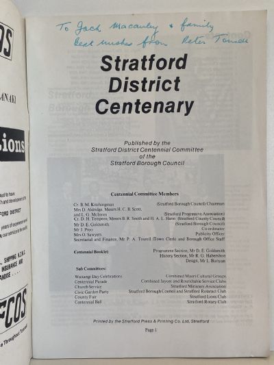 STRATFORD DISTRICT CENTENARY 1878-1978