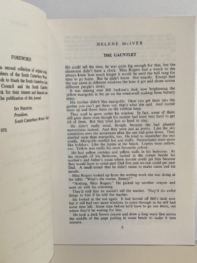 SOUTH CANTERBURY JOURNAL - A Collection of Current Writing