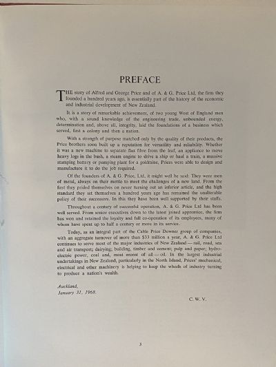 MEN OF METAL: The Story of A&G Price Ltd - Auckland And Thames 1868-1968