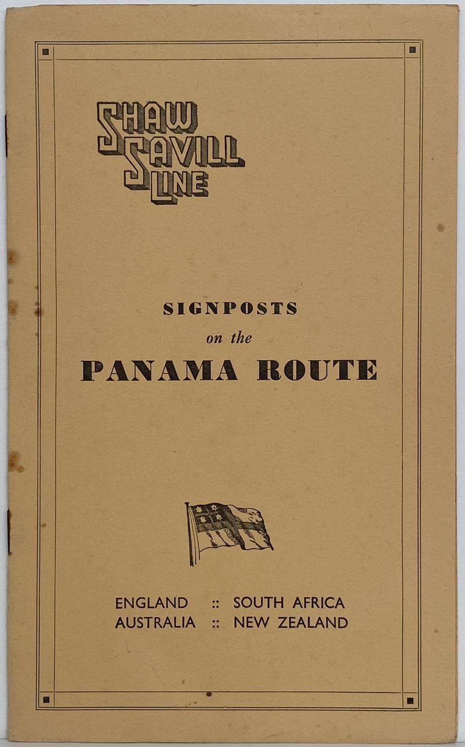 MARITIME MEMORABILIA: Shaw Savill line - Signposts on the Panama Route 1950s