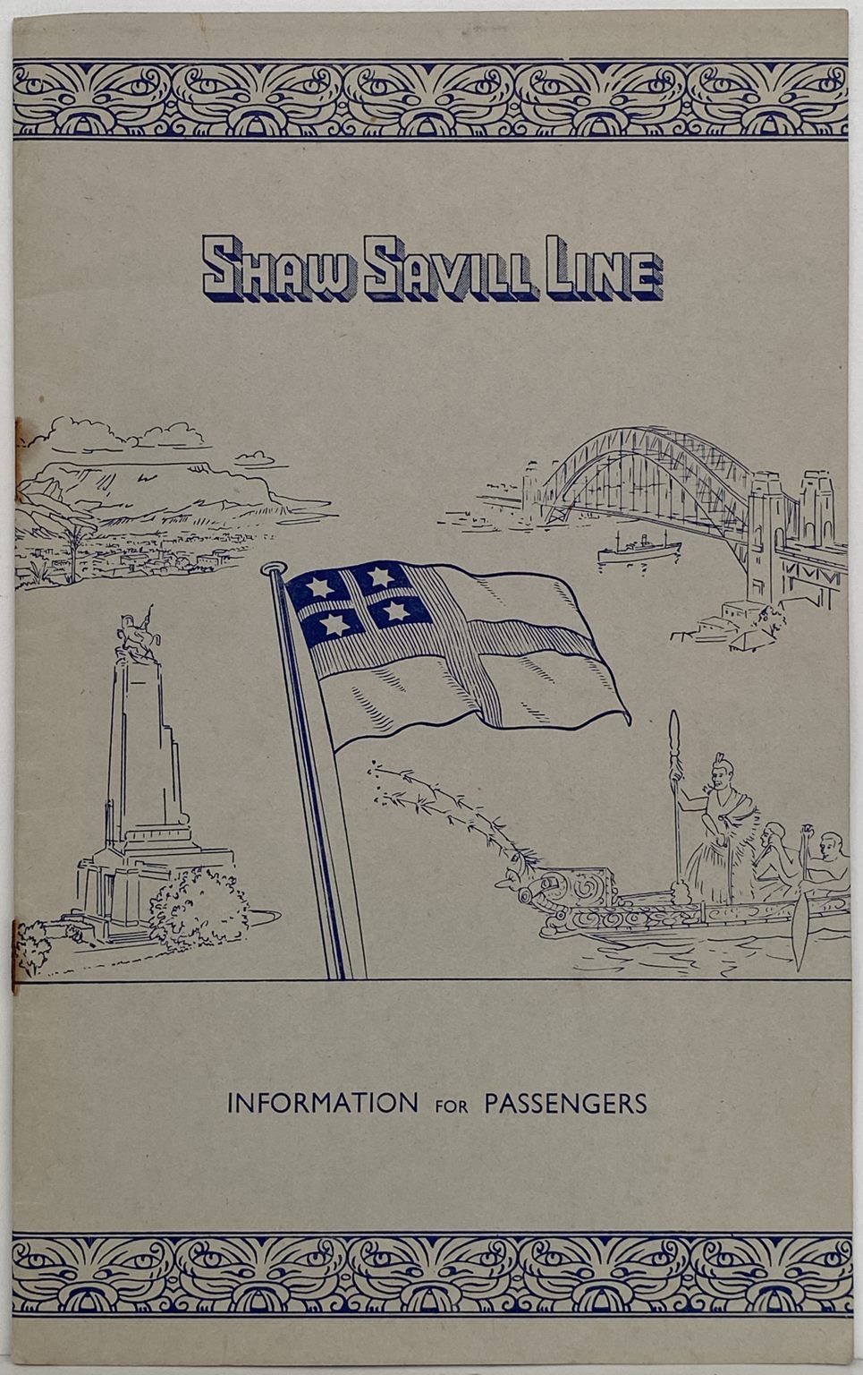 MARITIME MEMORABILIA: Shaw Savill line - Information for Passengers 1940s