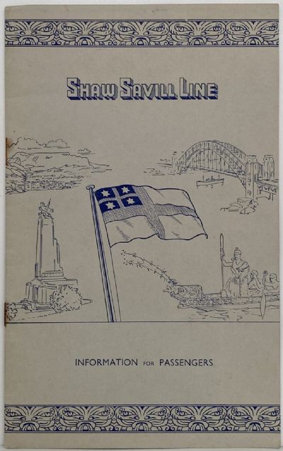 MARITIME MEMORABILIA: Shaw Savill line - Information for Passengers 1940s 