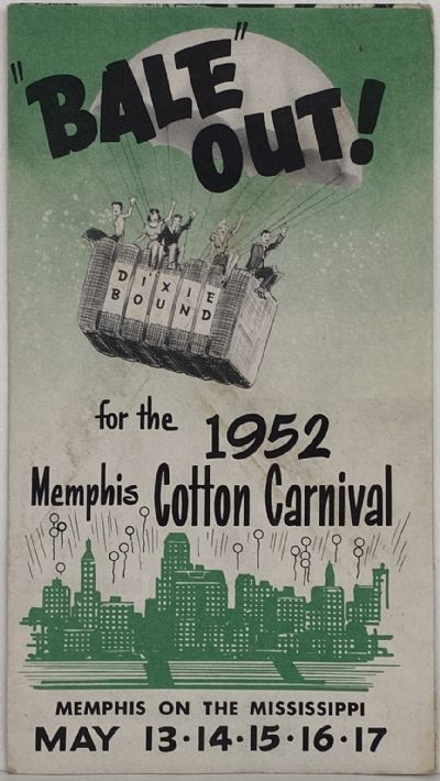 TRAVEL MEMORABILIA: Information Flyer for the Memphis Cotton Carnival 1952 