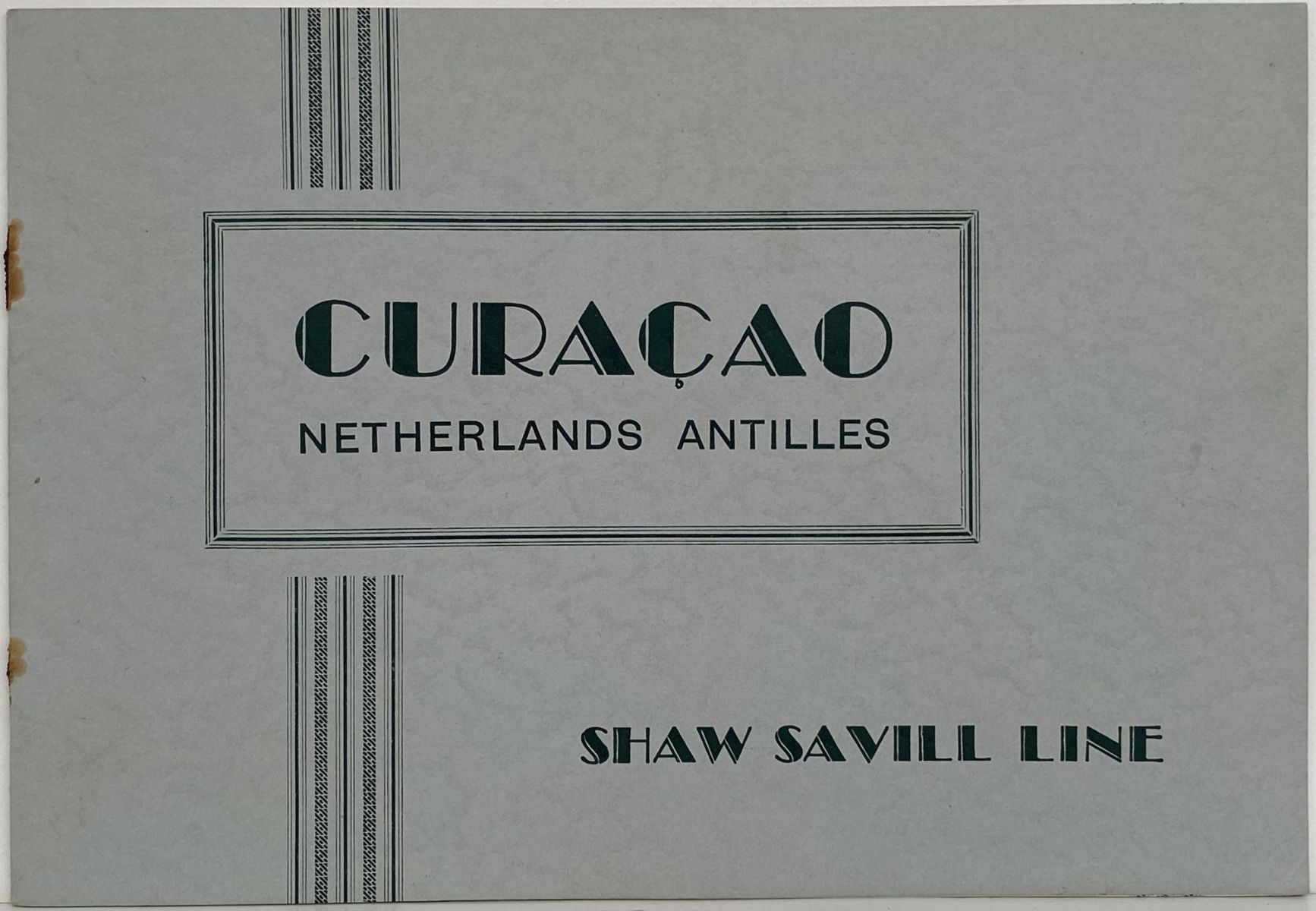 MARITIME MEMORABILIA: Curacao, Netherlands Antilles tourist information 1940s