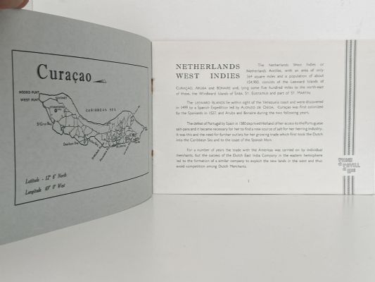 MARITIME MEMORABILIA: Curacao, Netherlands Antilles tourist information 1940s
