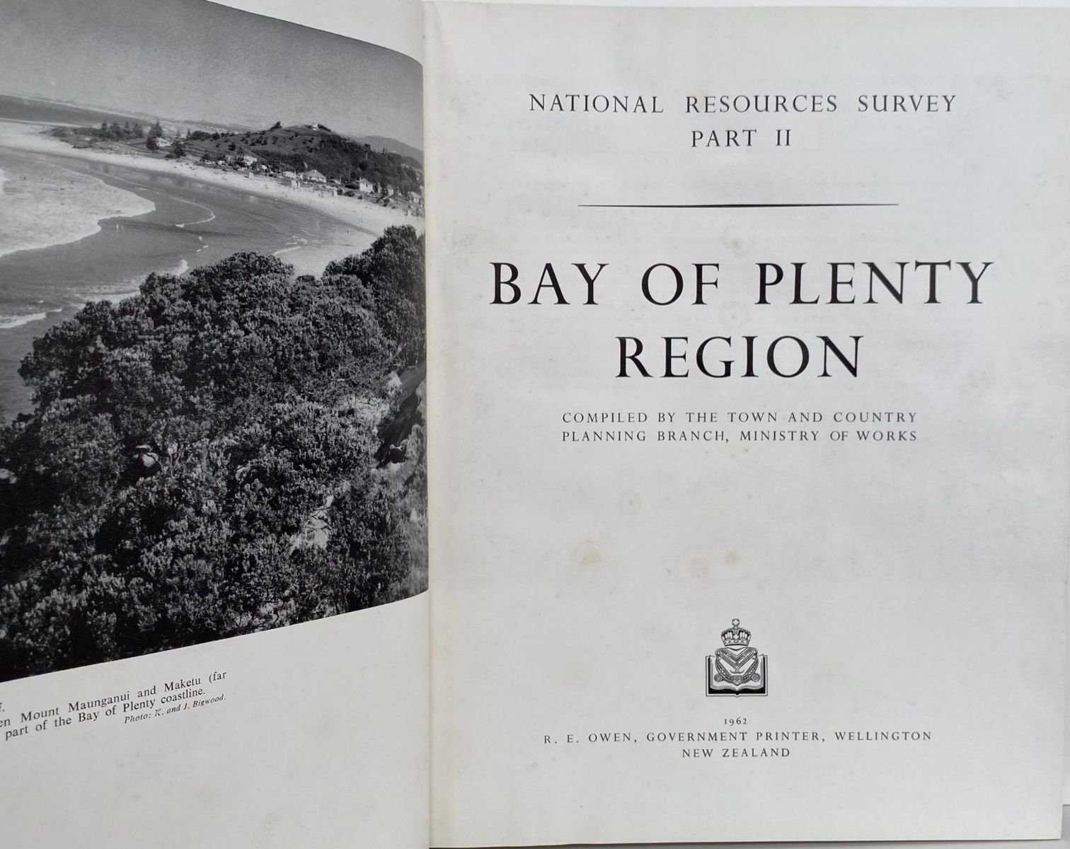 NATIONAL RESOURCES SURVEY; Part II - Bay of Plenty Region