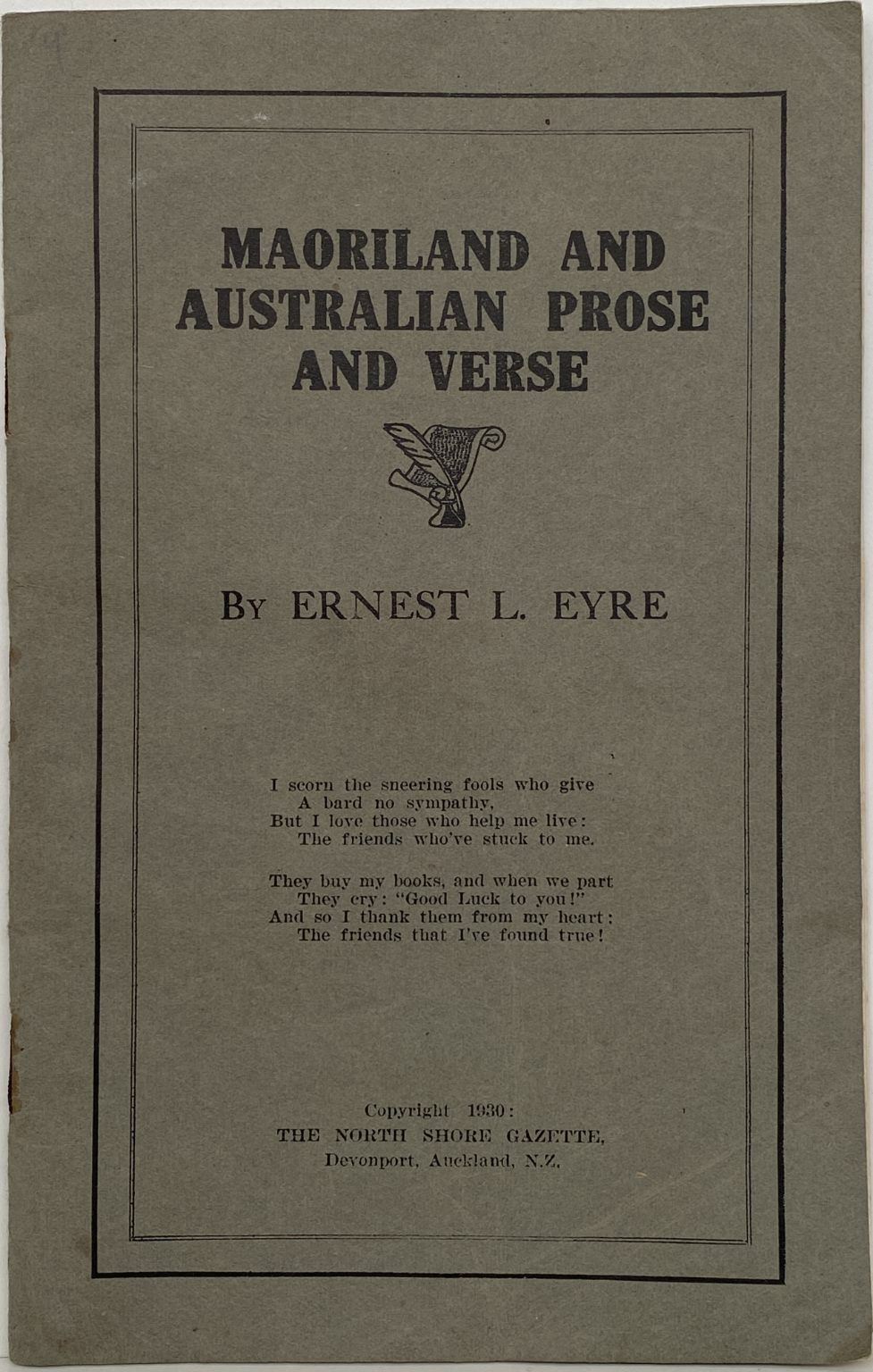 MAORILAND and AUSTRALIA PROSE and VERSE