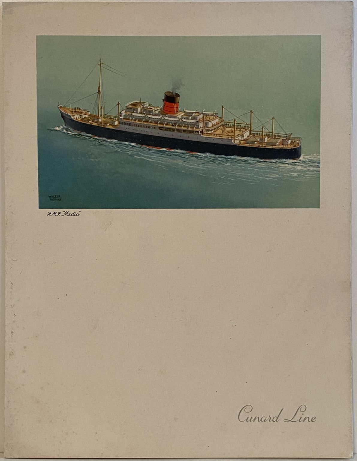 MARITIME MEMORABILIA: Cunard Line - RMS Media - Farewell Menu 29 June 1951