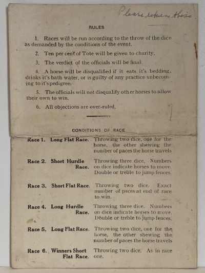 MARITIME MEMORABILIA: Shaw Savill Line - SS Akaroa - Race Meeting Card
