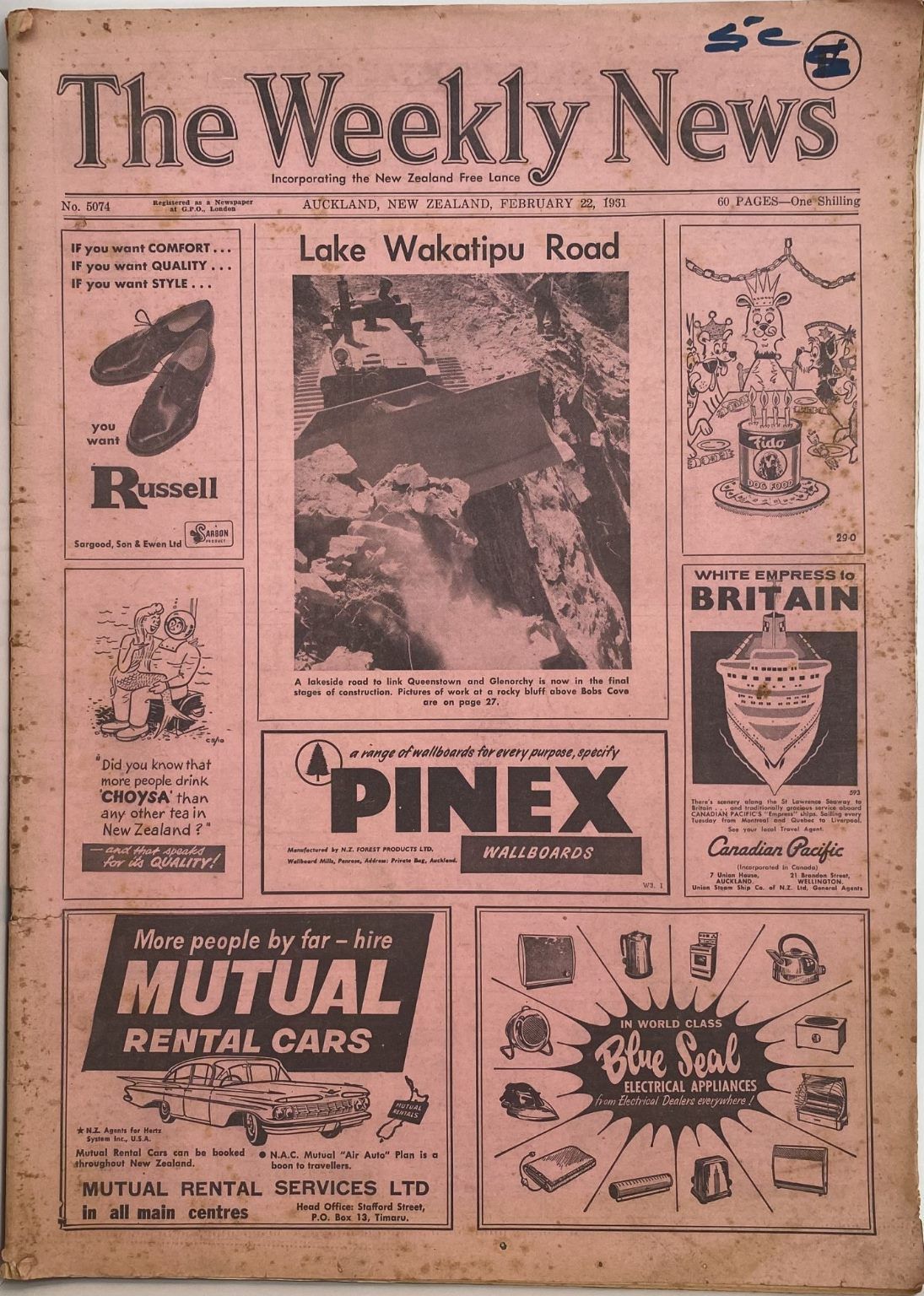OLD NEWSPAPER: The Weekly News, 22 February 1961