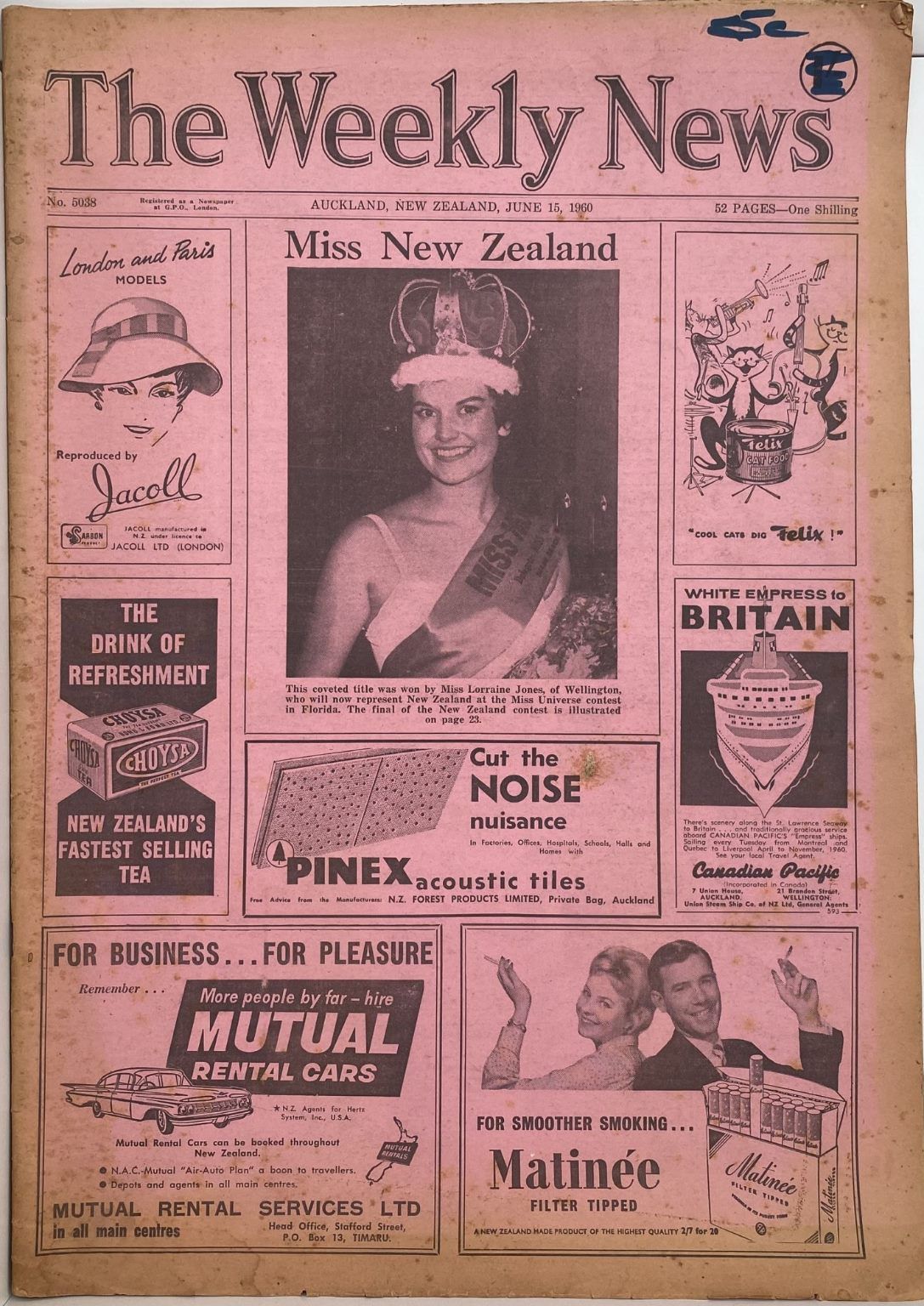 OLD NEWSPAPER: The Weekly News, 15 June 1960