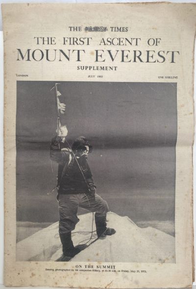 OLD NEWSPAPER: The Times, July 1953 - First Ascent of Mount Everest