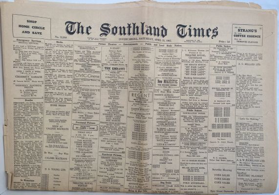 OLD NEWSPAPER: The Southland Times, 21 April 1962