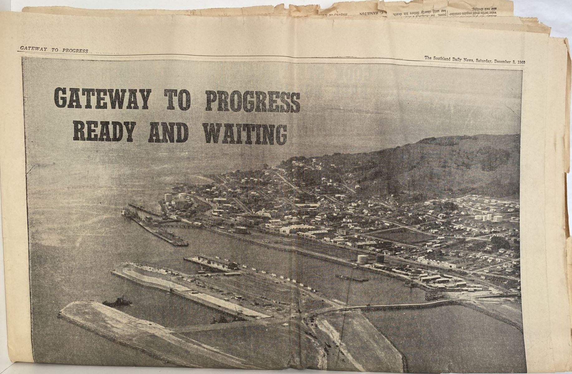 OLD NEWSPAPER: The Southland Daily New 1960 - Bluff Island Harbour opening