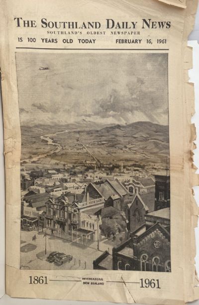OLD NEWSPAPER: The Southland Daily New 1861-1961 100 Years Centennial