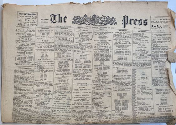 OLD NEWSPAPER: The Press, Christchurch - 28 December 1953