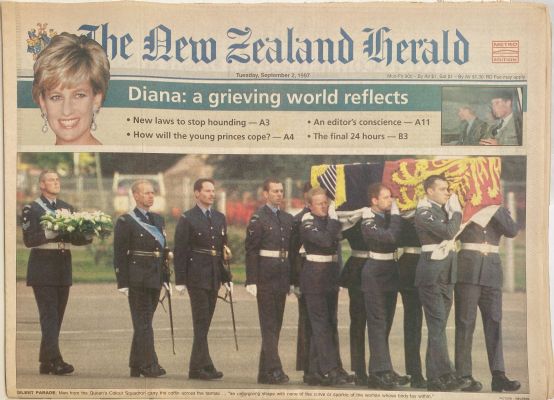 OLD NEWSPAPER: The New Zealand Herald, 2 Sept 1997 - Death of Princess Diana